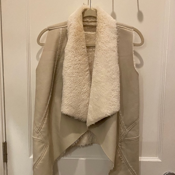 Blank NYC Fur-lined Leather Vest - Picture 2 of 4